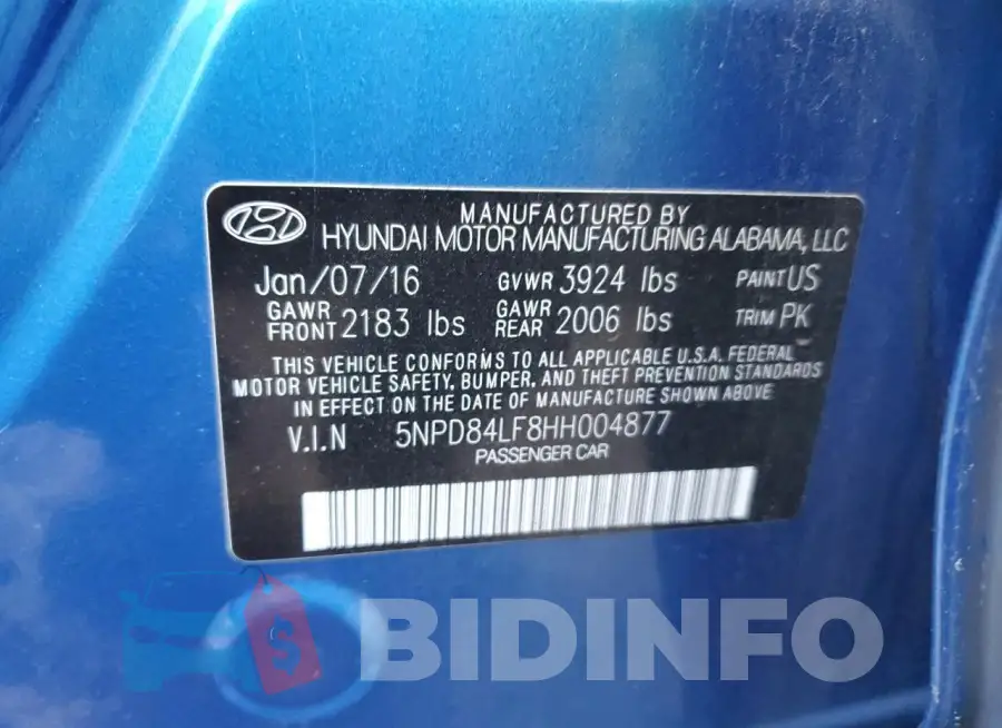 5NPD84LF8HH004877 Photo# 12