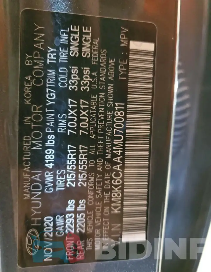 KM8K6CAA4MU700811 Photo# 13