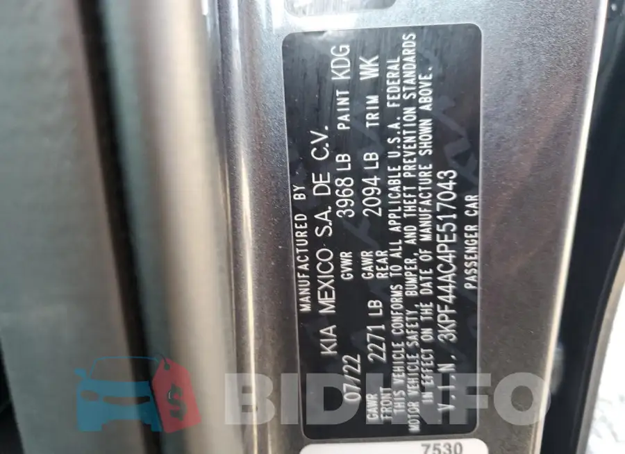 3KPF44AC4PE517043 Photo# 13