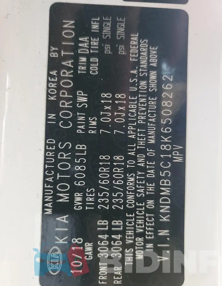KNDMB5C18K6508262 Photo# 13