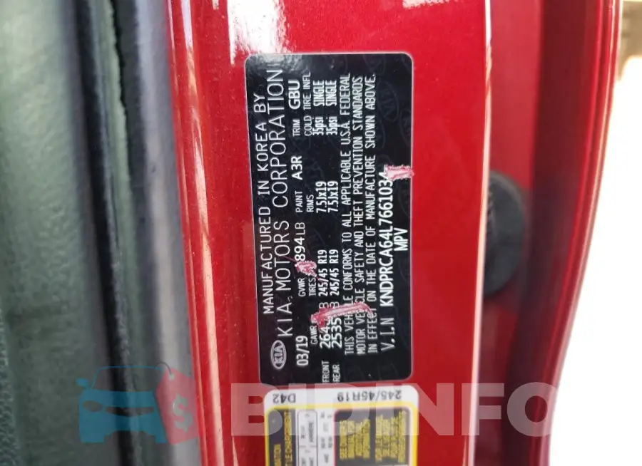 KNDPRCA64L7661034 Photo# 13