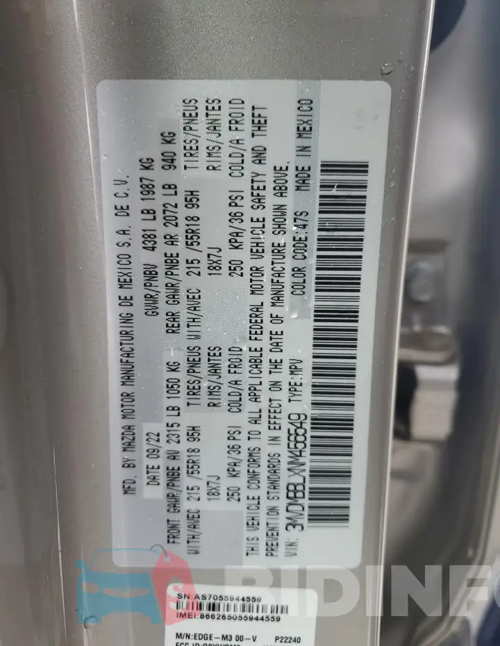 3MVDMBBLXNM456549 Photo# 13