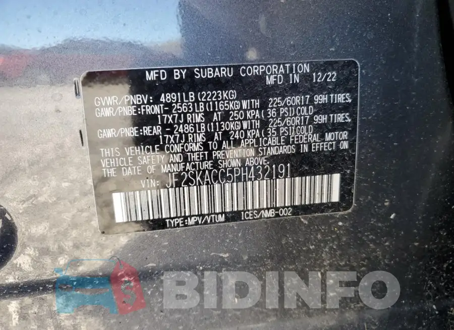 JF2SKACC5PH432191 Photo# 13