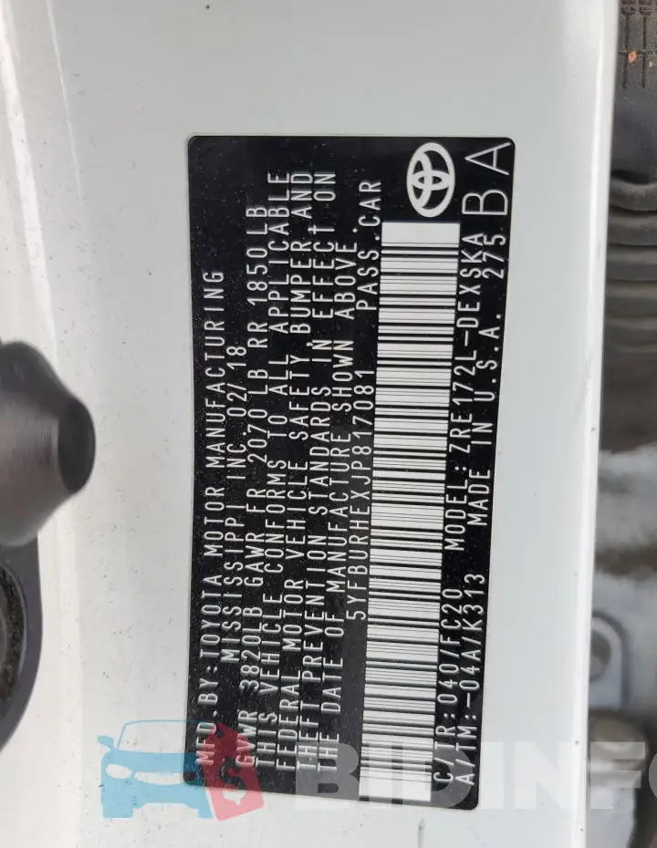 5YFBURHEXJP817081 Photo# 12