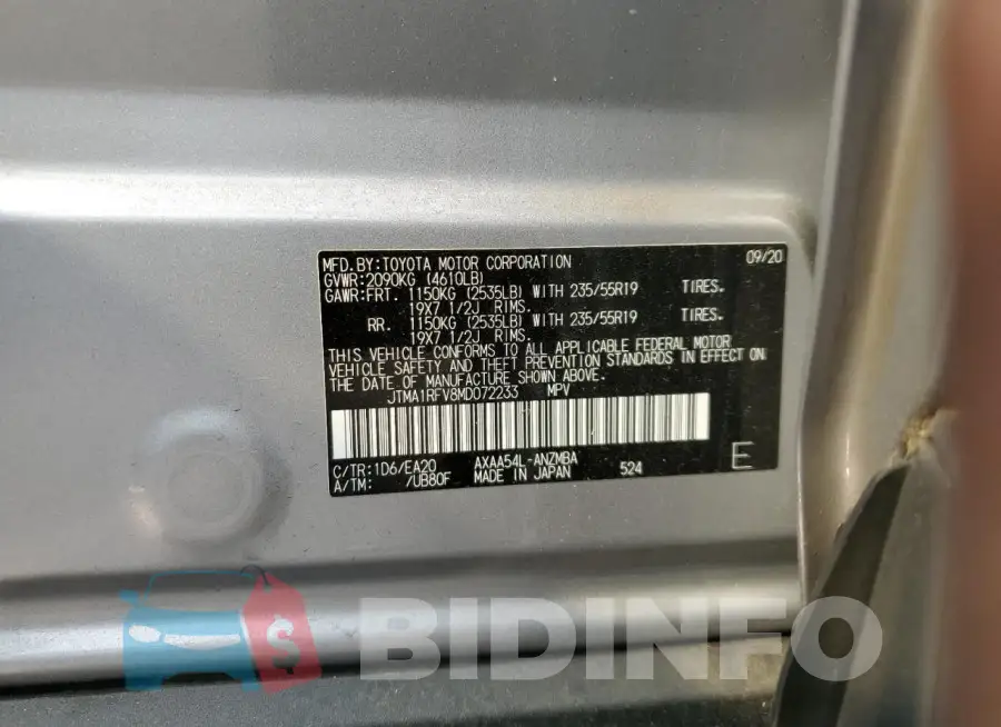 JTMA1RFV8MD072233 Photo# 12