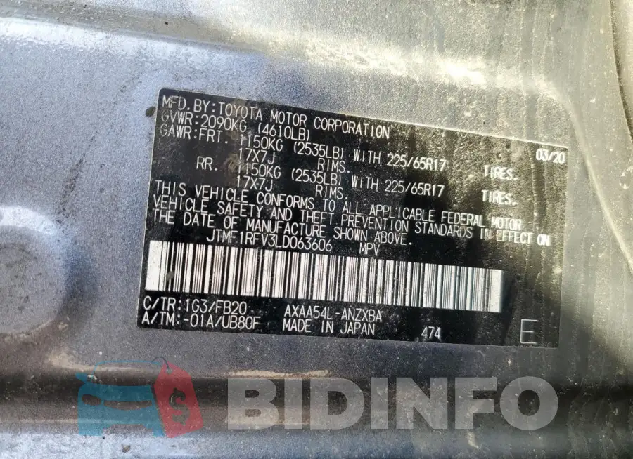 JTMF1RFV3LD063606 Photo# 12