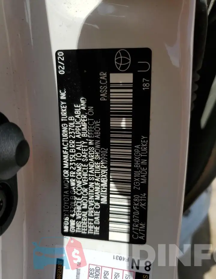 NMTKHMBX9LR109902 Photo# 13