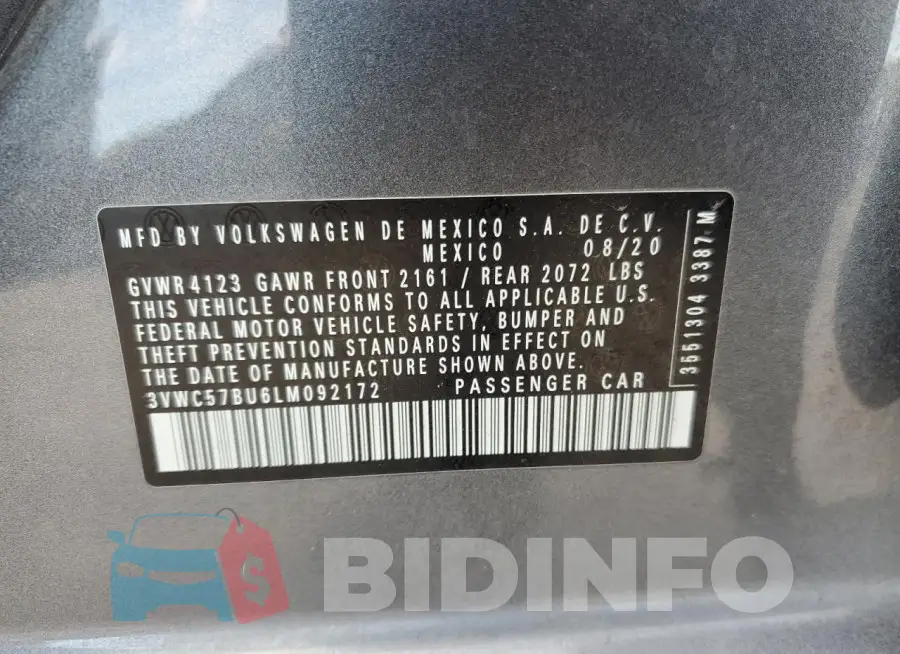 3VWC57BU6LM092172 Photo# 12