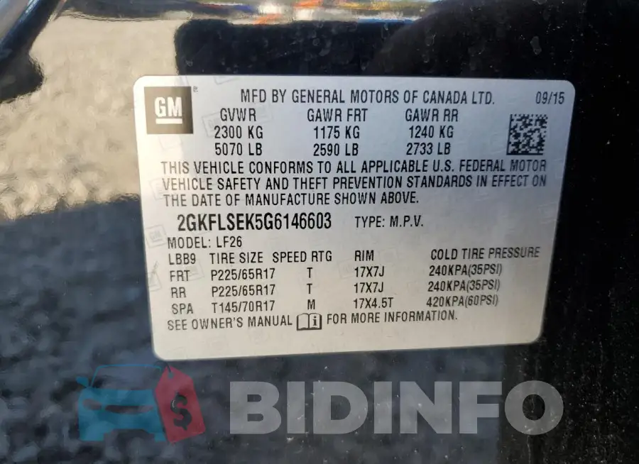 2GKFLSEK5G6146603 Photo# 12