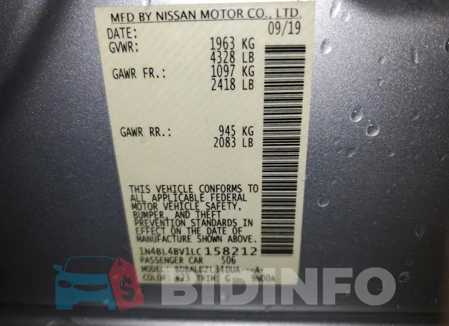 1N4BL4BV1LC158212 Photo# 12