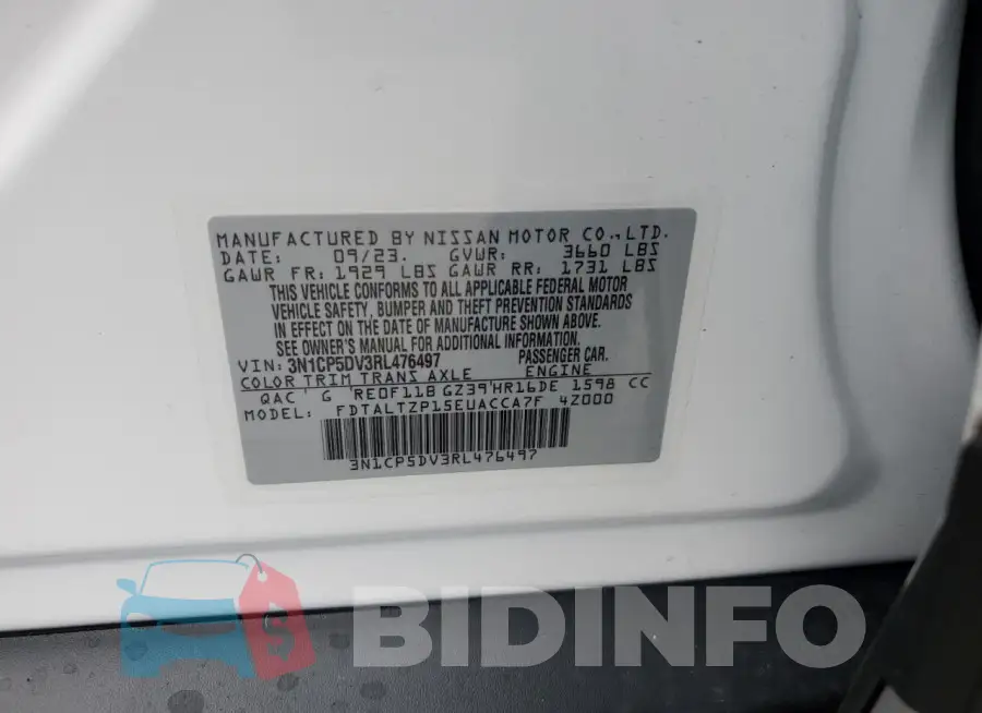 3N1CP5DV3RL476497 Photo# 12