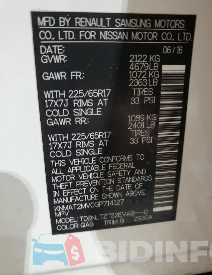 KNMAT2MV0GP714127 Photo# 13