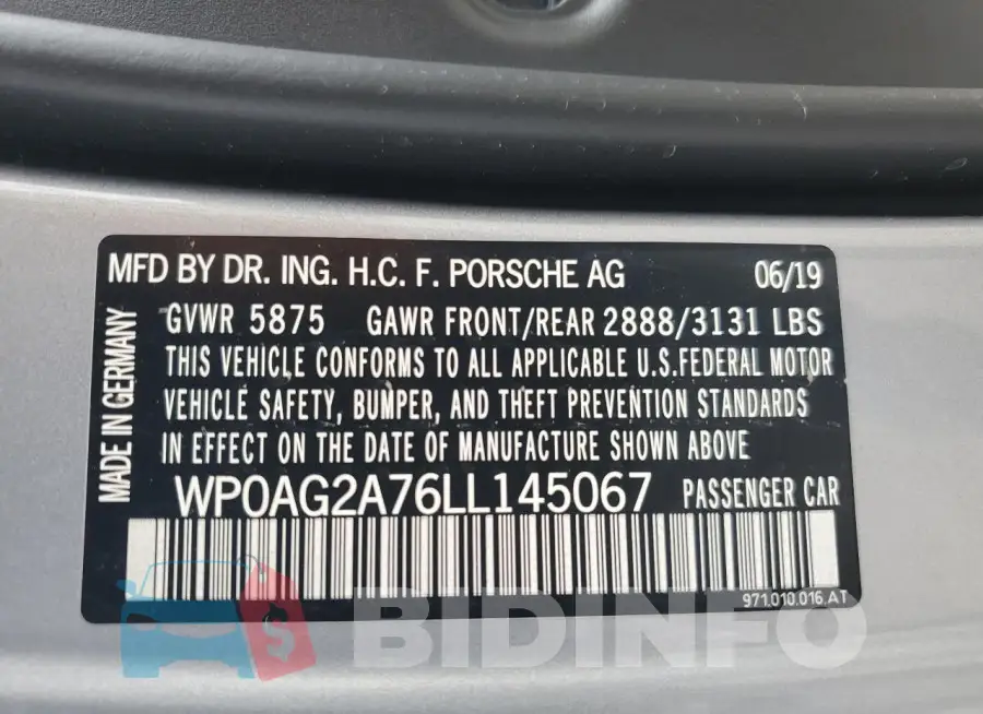 WP0AG2A76LL145067 Photo# 14