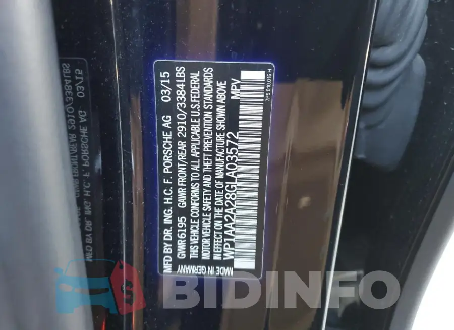 WP1AA2A28GLA03572 Photo# 14
