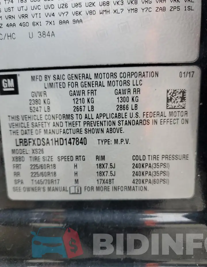 LRBFXDSA1HD147840 Photo# 13