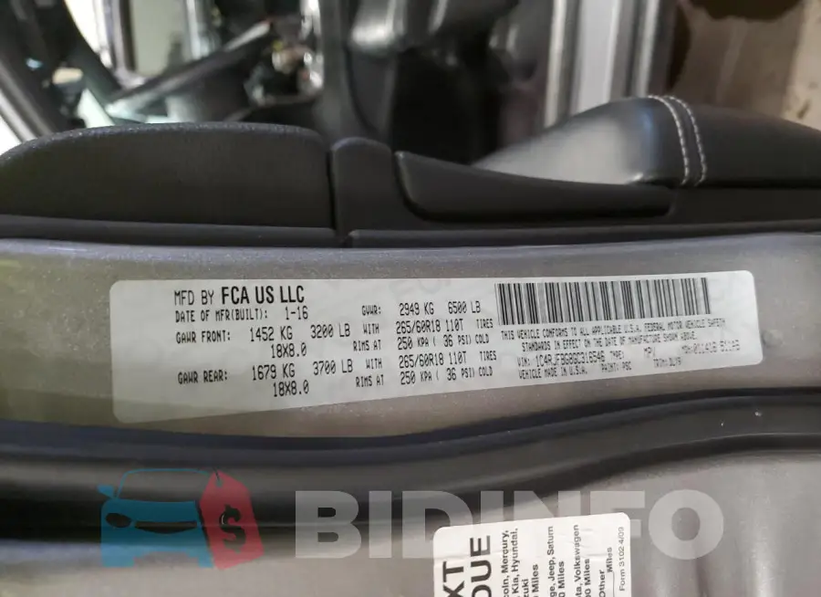 1C4RJFBG8GC316546 Photo# 13