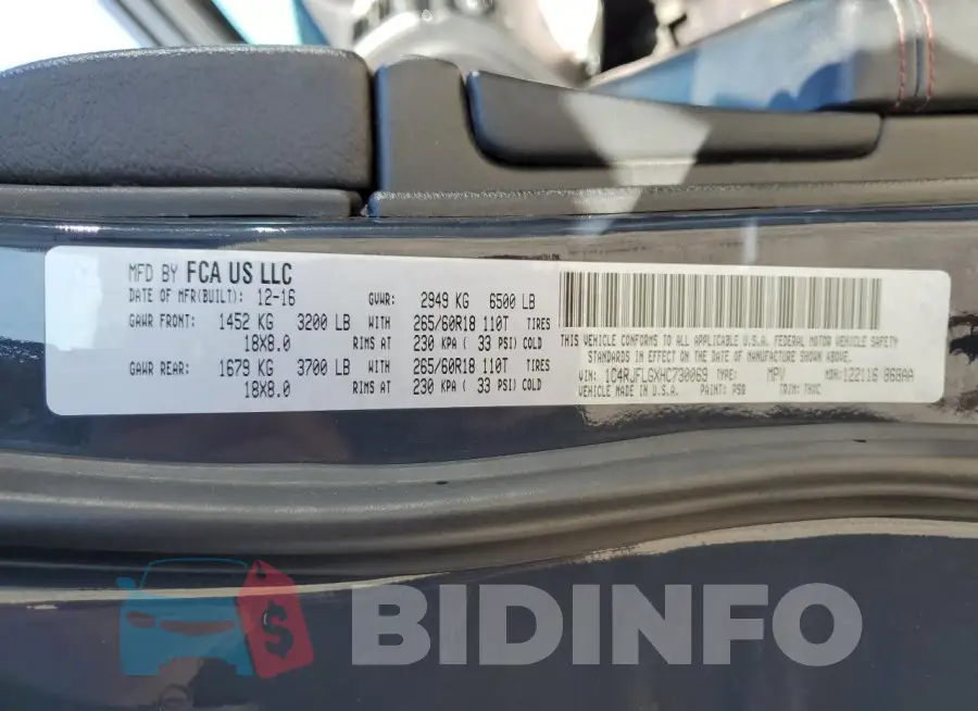 1C4RJFLGXHC730069 Photo# 12