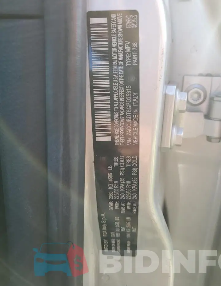 ZACCJBDT6GPD25315 Photo# 13