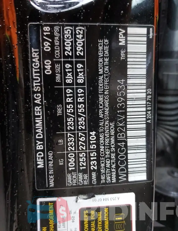 WDC0G4JB2KV139534 Photo# 13