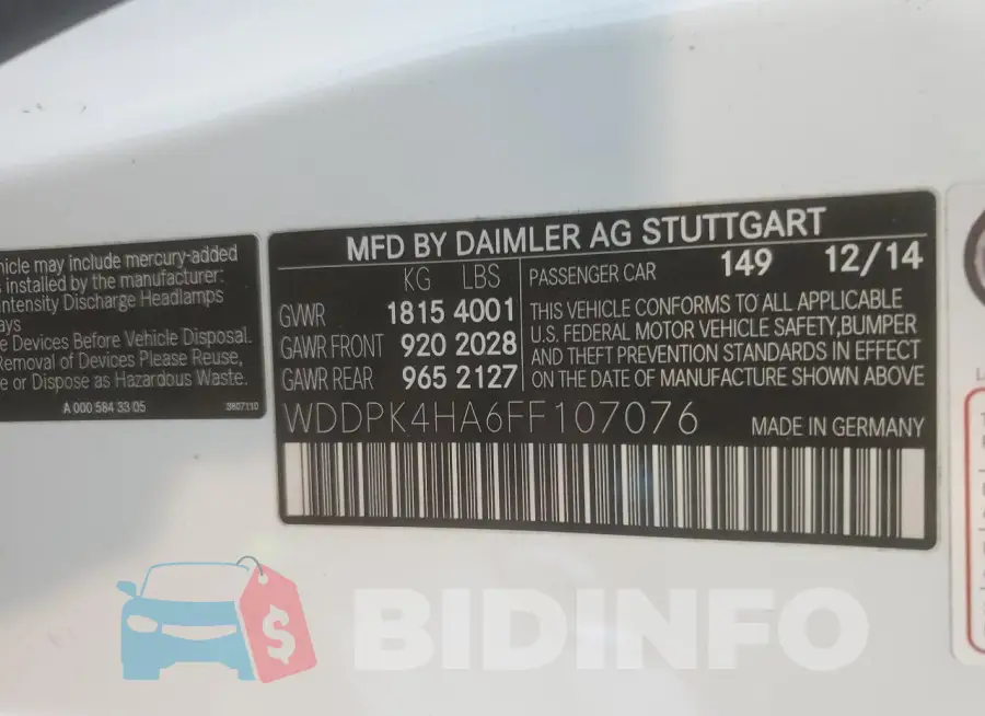 WDDPK4HA6FF107076 Photo# 12