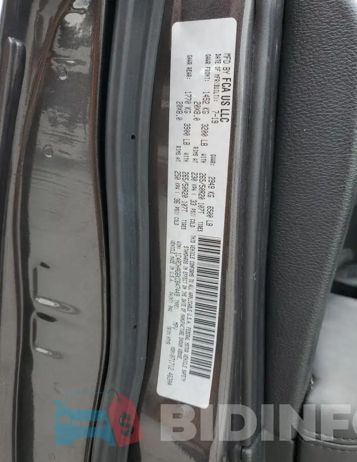 1C4RDHAG6KC847449 Photo# 13