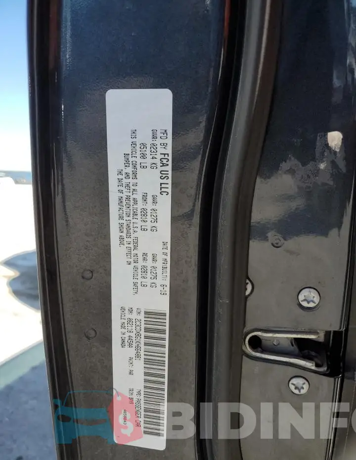 2C3CDXBG1KH664881 Photo# 13
