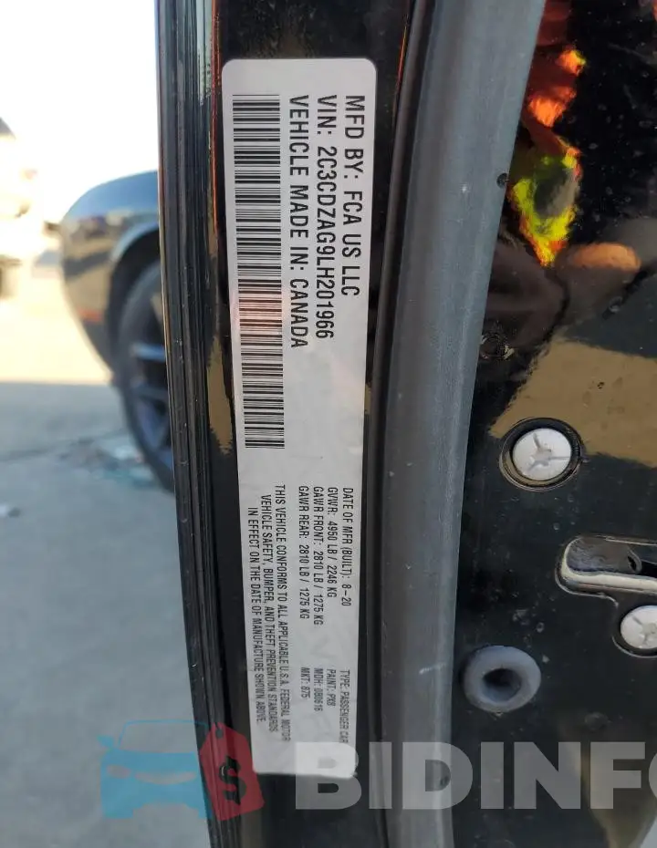 2C3CDZAG9LH201966 Photo# 12