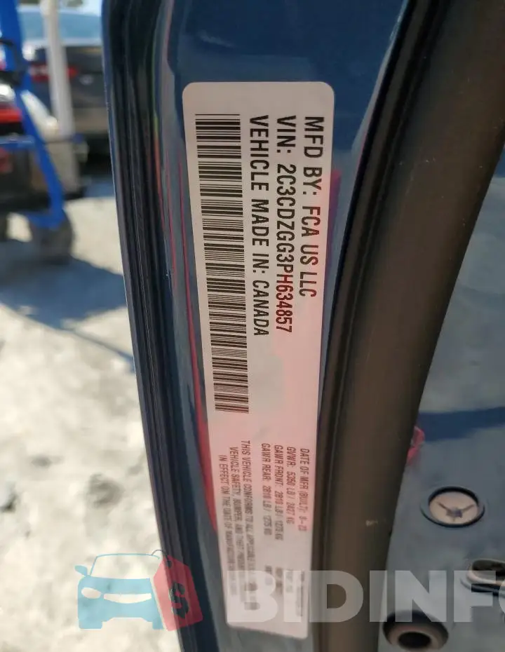 2C3CDZGG3PH634857 Photo# 13