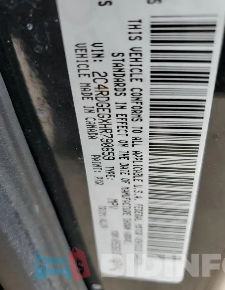 2C4RDGEGXHR790659 Photo# 14