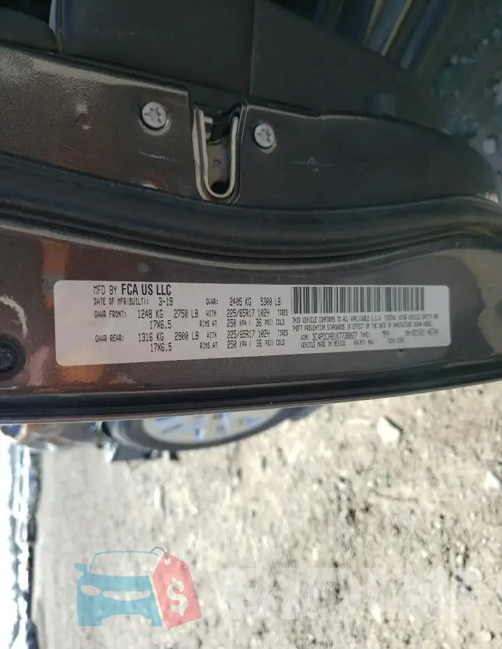 3C4PDCAB1KT738027 Photo# 12