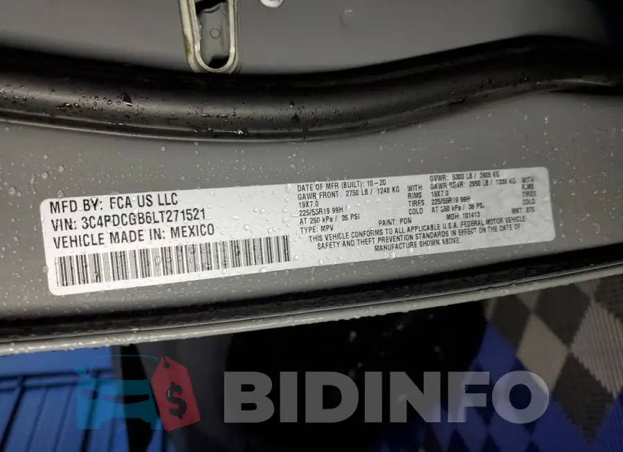 3C4PDCGB6LT271521 Photo# 14
