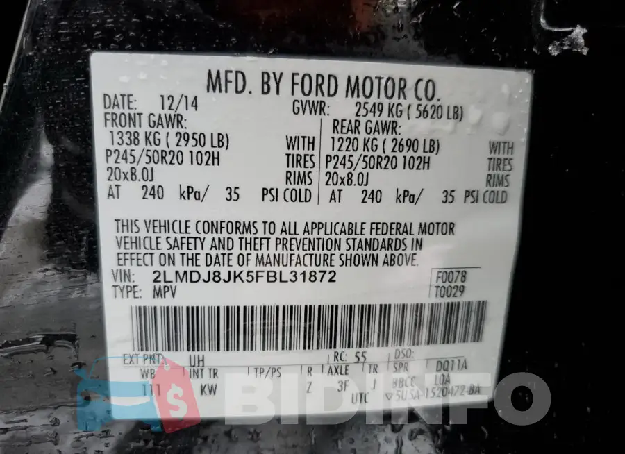 2LMDJ8JK5FBL31872 Photo# 13