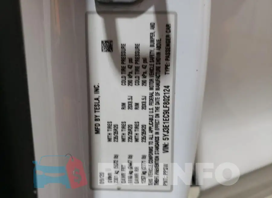 5YJ3E1EC9LF802124 Photo# 12