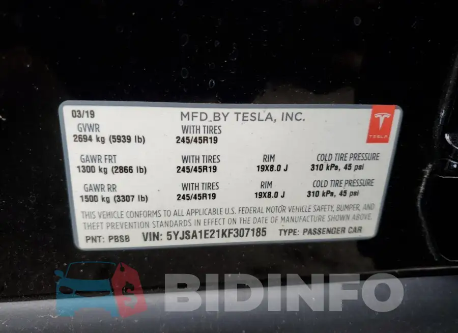 5YJSA1E21KF307185 Photo# 12