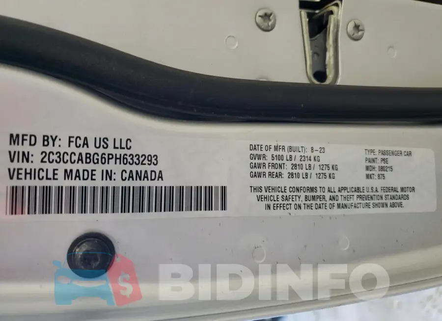 2C3CCABG6PH633293 Photo# 13