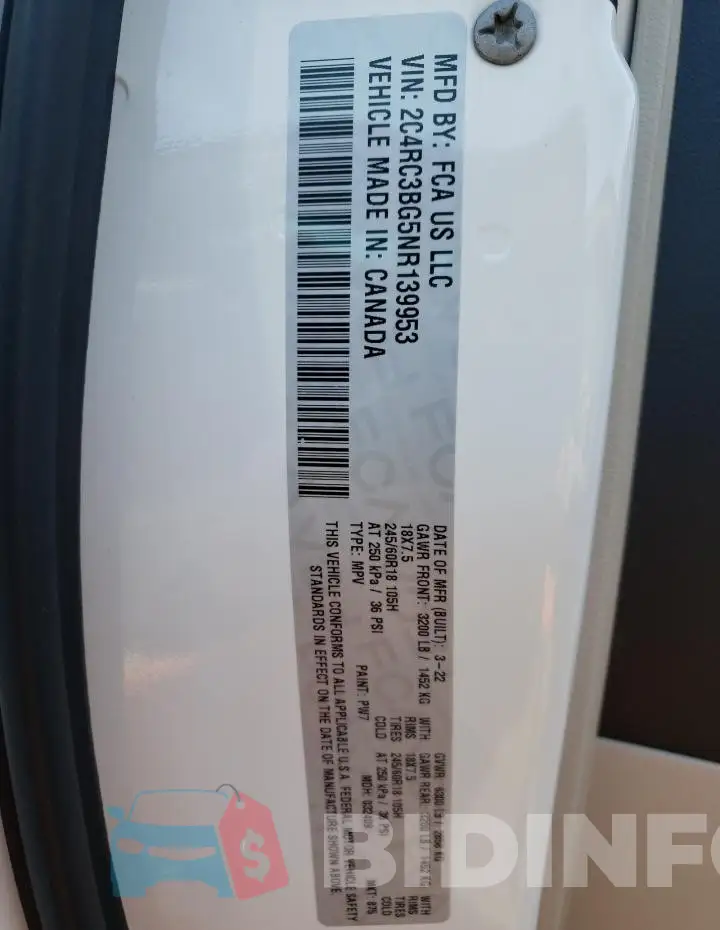 2C4RC3BG5NR139953 Photo# 13
