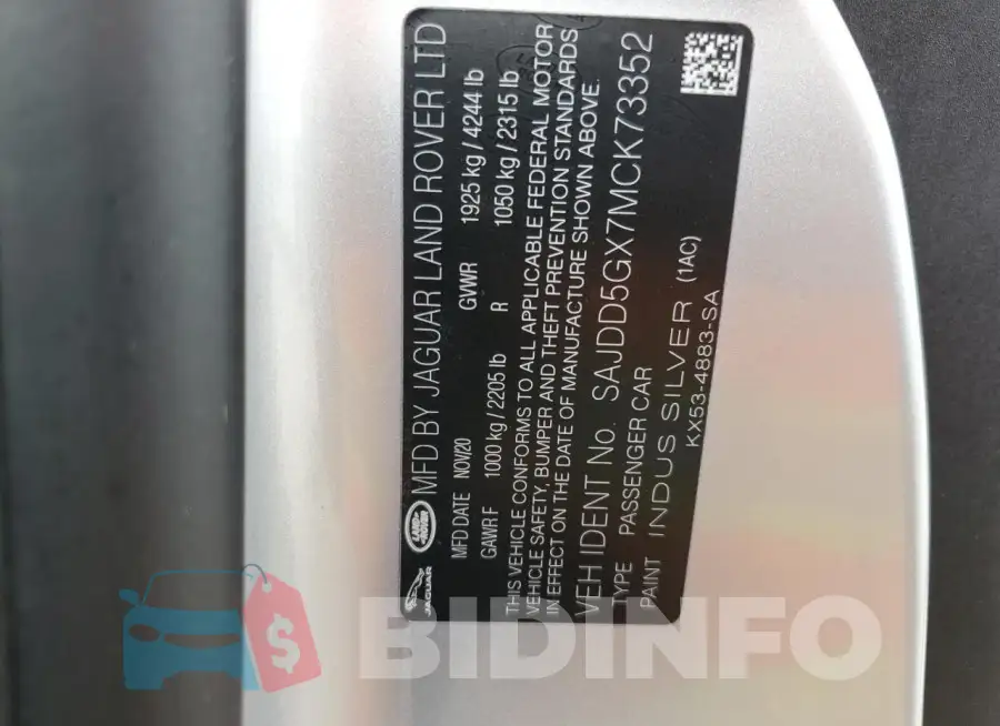 SAJDD5GX7MCK73352 Photo# 13