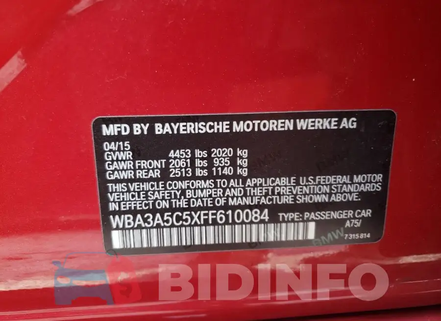 WBA3A5C5XFF610084 Photo# 12