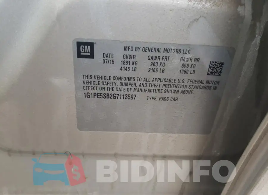 1G1PE5SB2G7113597 Photo# 12