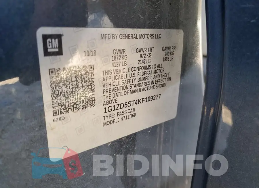 1G1ZD5ST4KF109277 Photo# 12