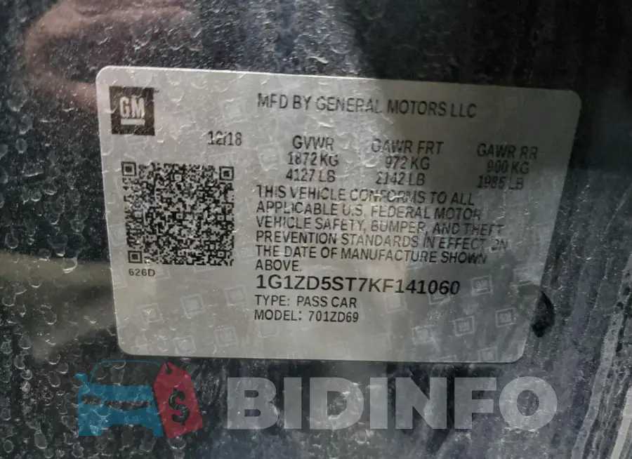 1G1ZD5ST7KF141060 Photo# 12