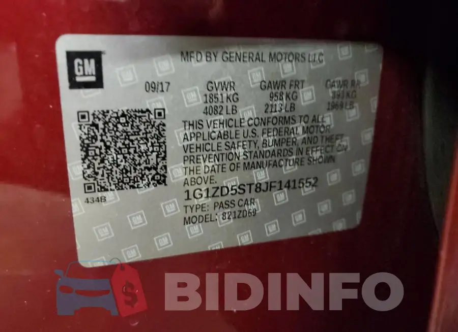 1G1ZD5ST8JF141552 Photo# 13