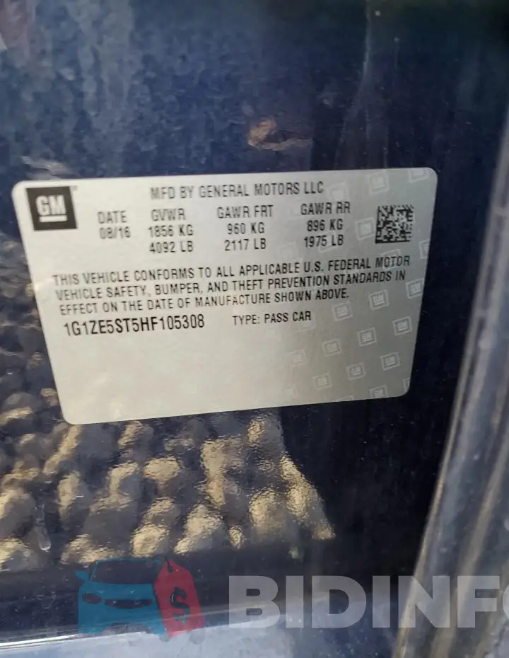 1G1ZE5ST5HF105308 Photo# 12