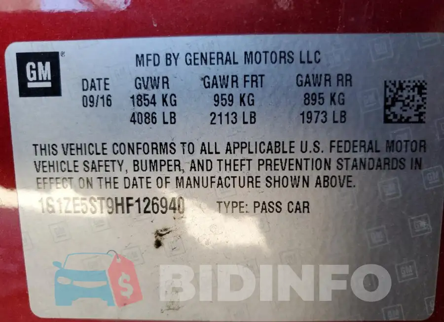 1G1ZE5ST9HF126940 Photo# 12