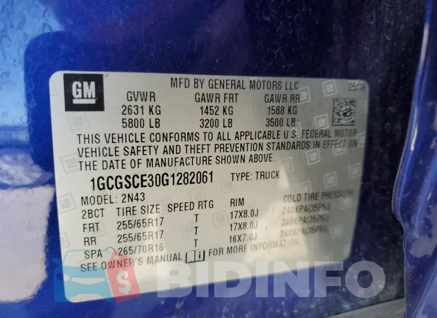 1GCGSCE30G1282061 Photo# 12