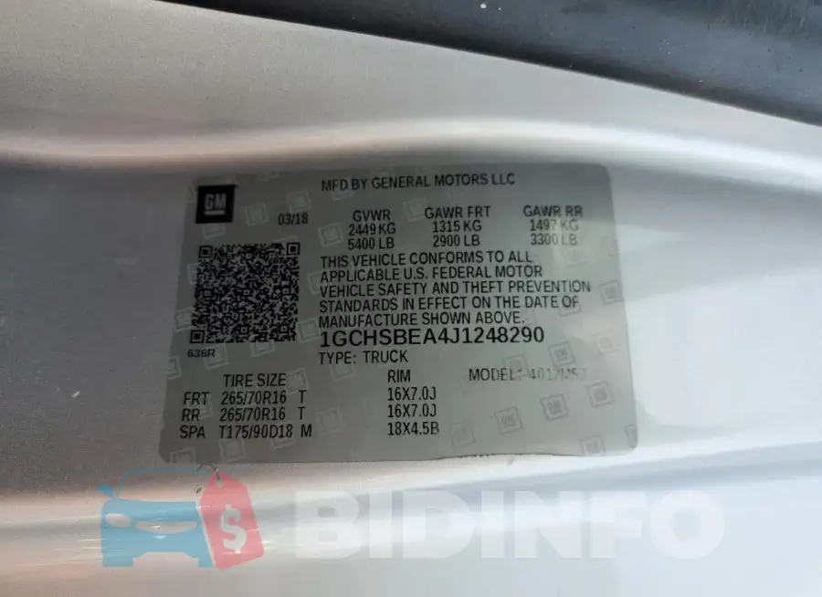 1GCHSBEA4J1248290 Photo# 12