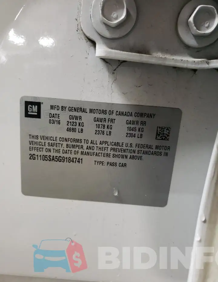 2G1105SA5G9184741 Photo# 13