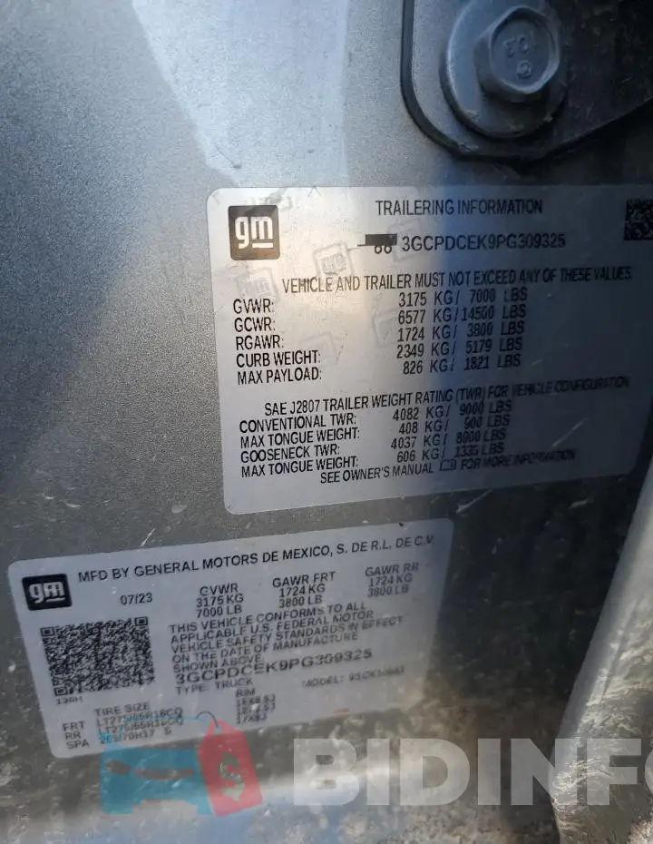 3GCPDCEK9PG309325 Photo# 12