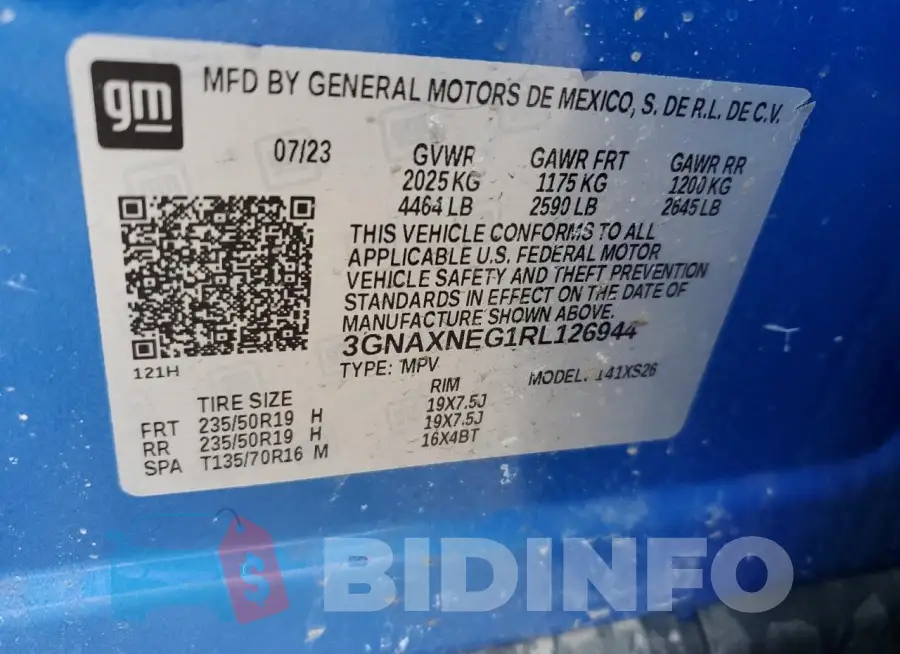 3GNAXNEG1RL126944 Photo# 13