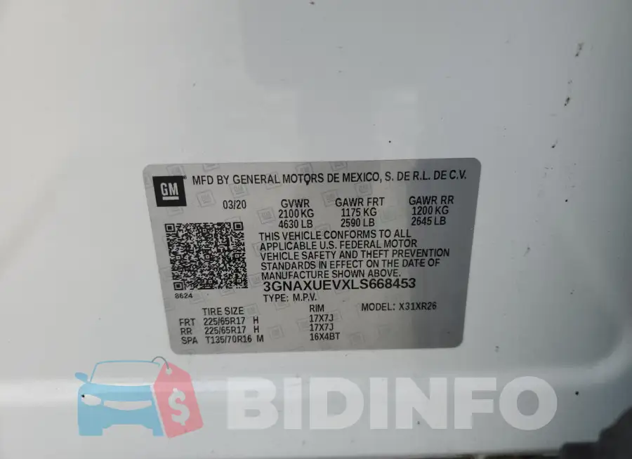 3GNAXUEVXLS668453 Photo# 12